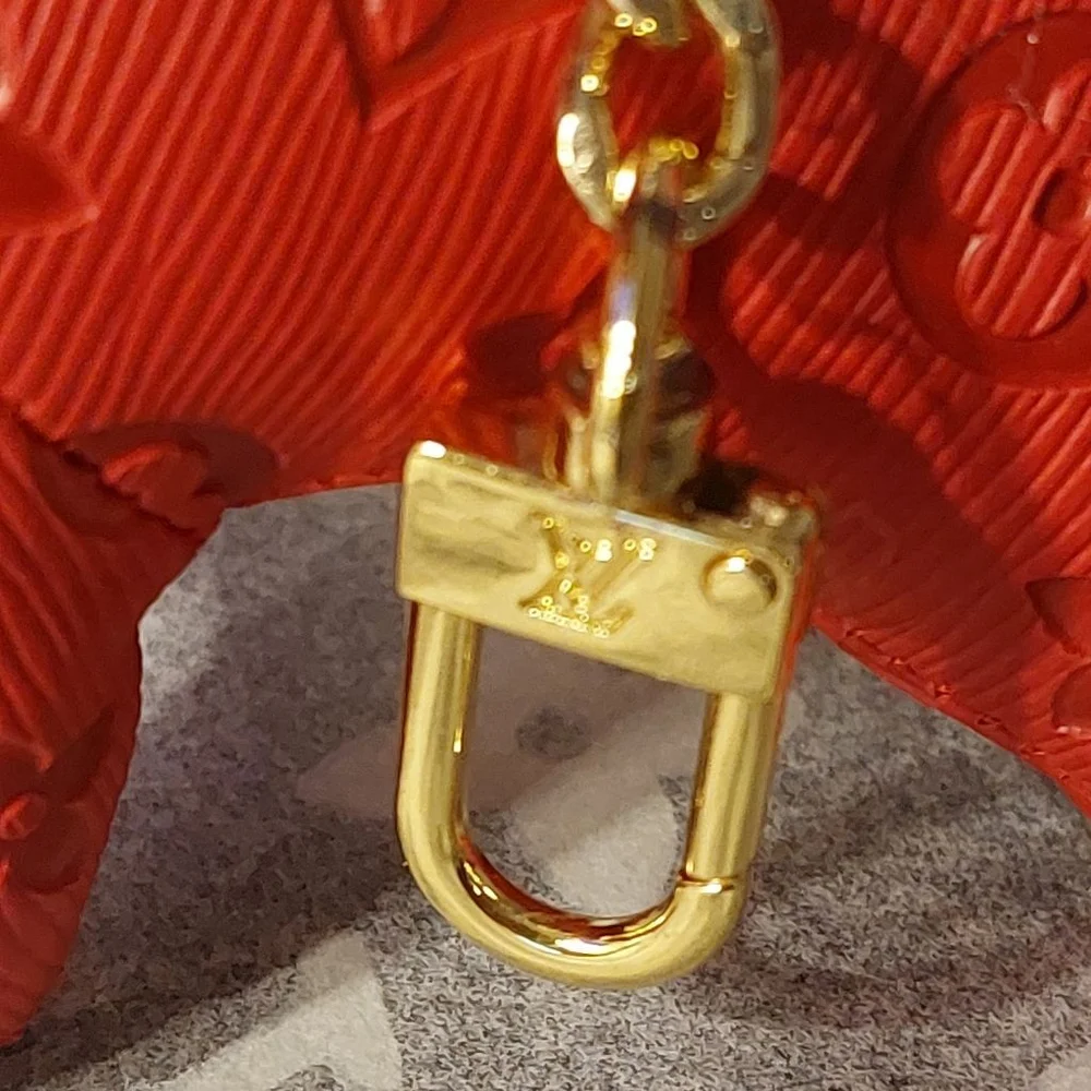Red French Bulldog Key Holder bag charm